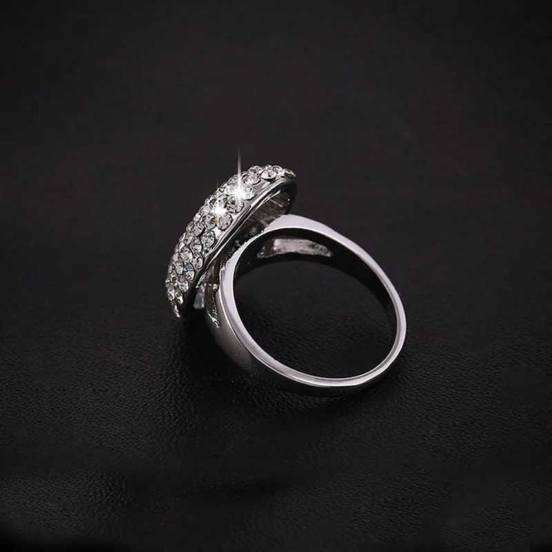 GETNOIVAS Silver Color Twilight Breaking Dawn Bella Engagement Wedding Ring Gorgeous Rhinestone Inlay Women Rings Jewelry SL y250730