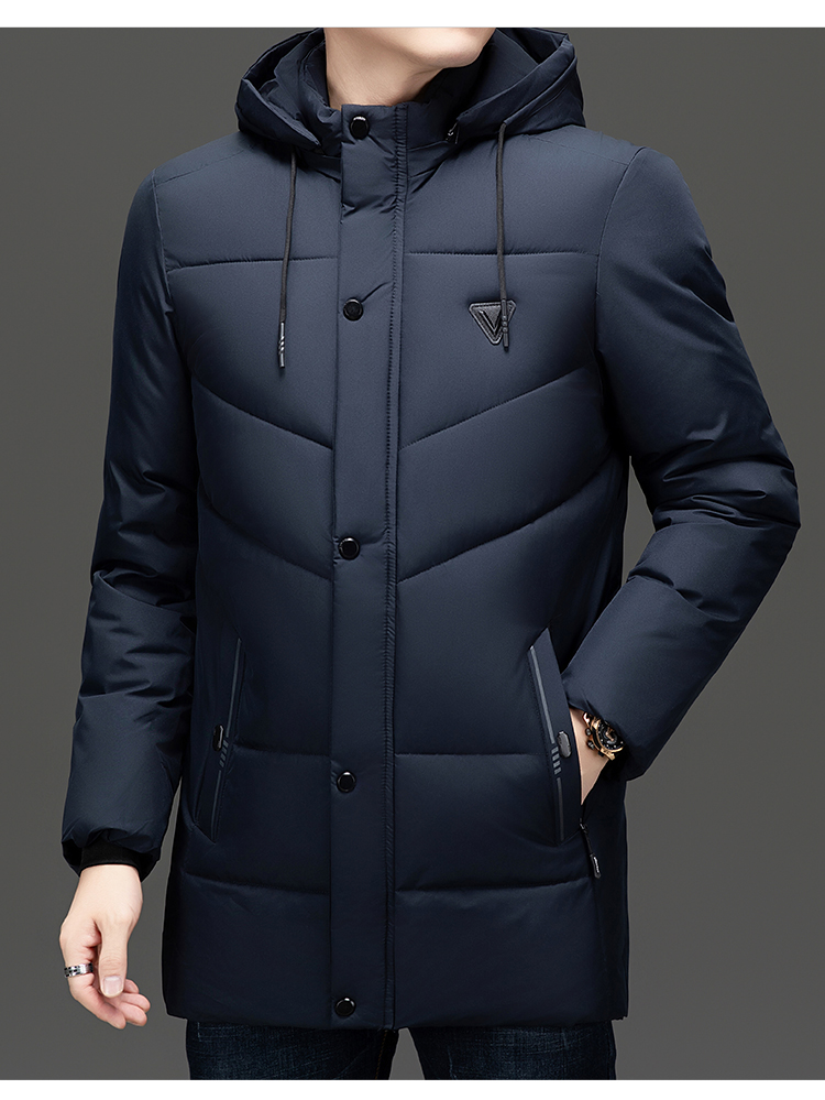 Medium Long Plush Thick Warm Plus Size Winter Jacket Men Puffer Jacket Hooded Parkas Mens Cotton Fleece Padded Coats Outwear
