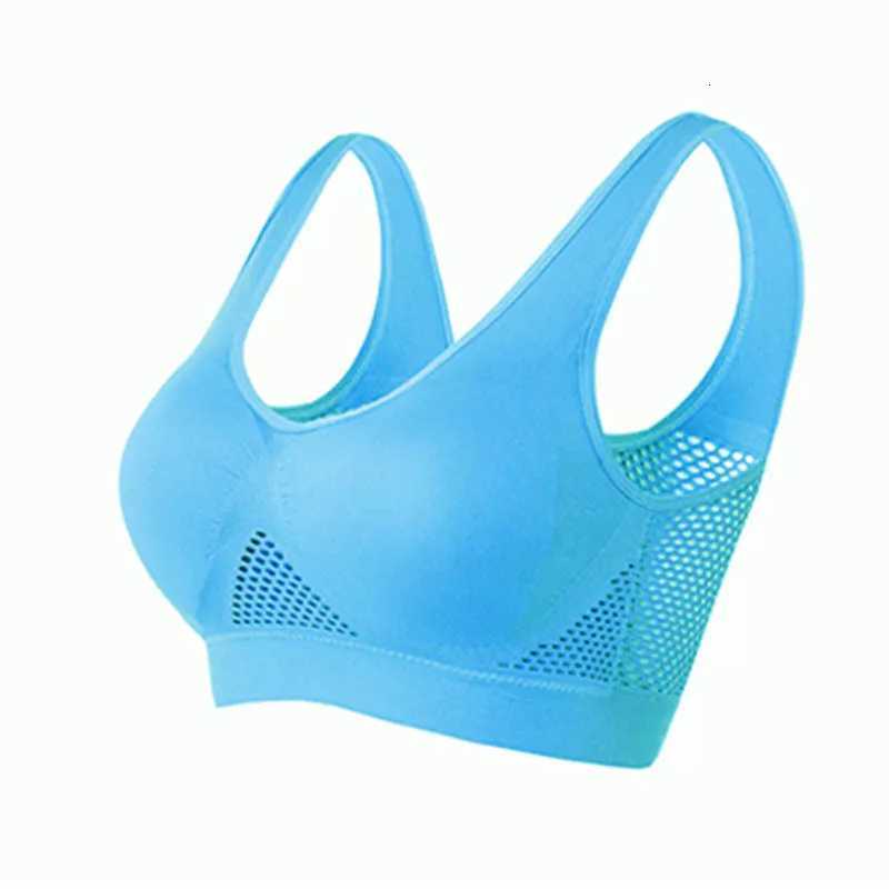 7XL Breathable Fitness Running Vest Sleep Underwear Padded Crop Tops Hollow Out Women Soft Sport Bra Underwear Top Bras Z250730