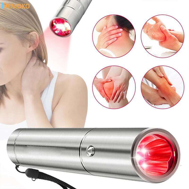 Red Wand Device for Body Acne Treatment With 5 Wavelengths Near Infrared 900nm Light Therapy Relieve Joint Pain