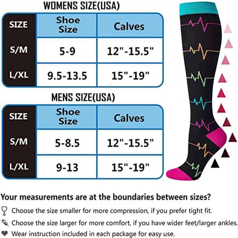 58 Styles Compression Socks Fit For Men Women Nurse Medical Edema Diabetes Varicose Veins Running Hiking Breathable Sports Socks Z250731