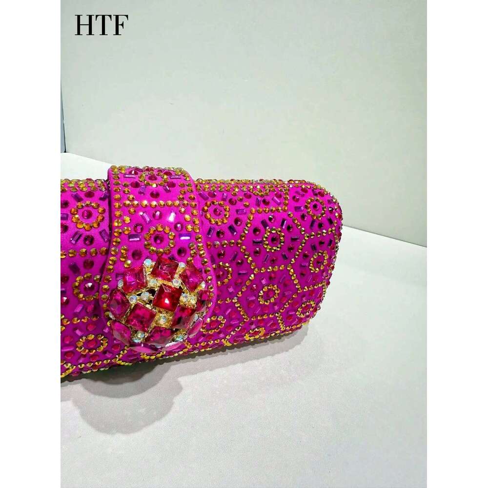 Shiny Dia Evening Glitter Handbag Sequin Decor Novelty Glamorous Prom Portable For Party Girl Bag Wedding Ba