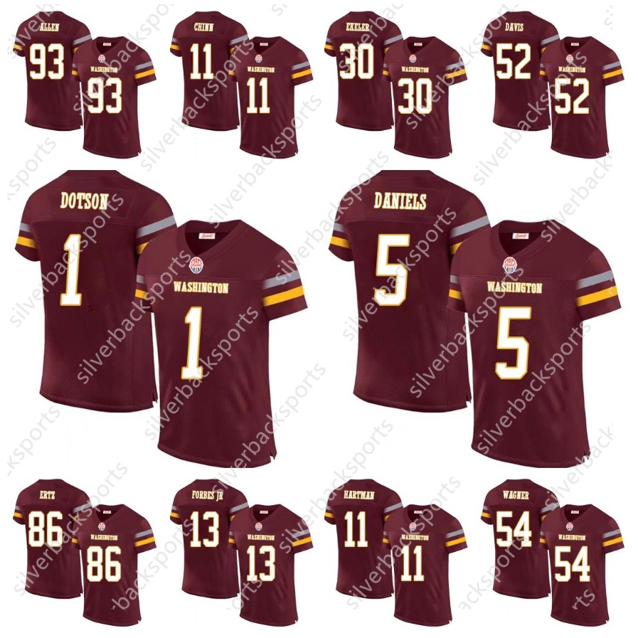 Wholesale Men/Women/Youth Football Jersey Jayden Daniels Terry McLaurin JerzhanN ewton Jahan Dotson Bobby Wagner Custom Stitched American Football Jersey