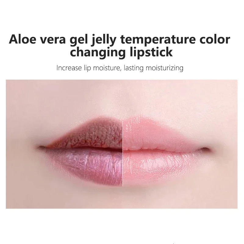 Spring Aloe Vera Moisturizing Lipstick Long Lasting Nouritious Lip Balm Temperature Changing Color lipgloss Lip Makeup Comestics 250730