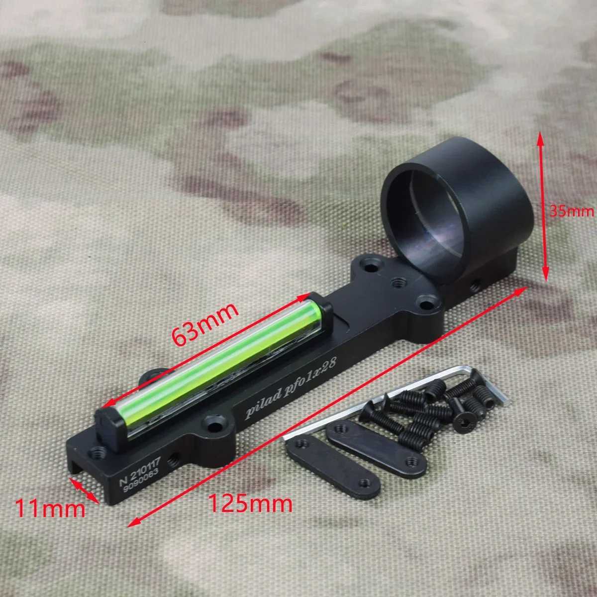 1x28 Red Dot Sight Light Weight Scope Fits Shotguns Rib Rail Red and Green Fiber Shooting Holographic Sight For 11mm Rail R250730