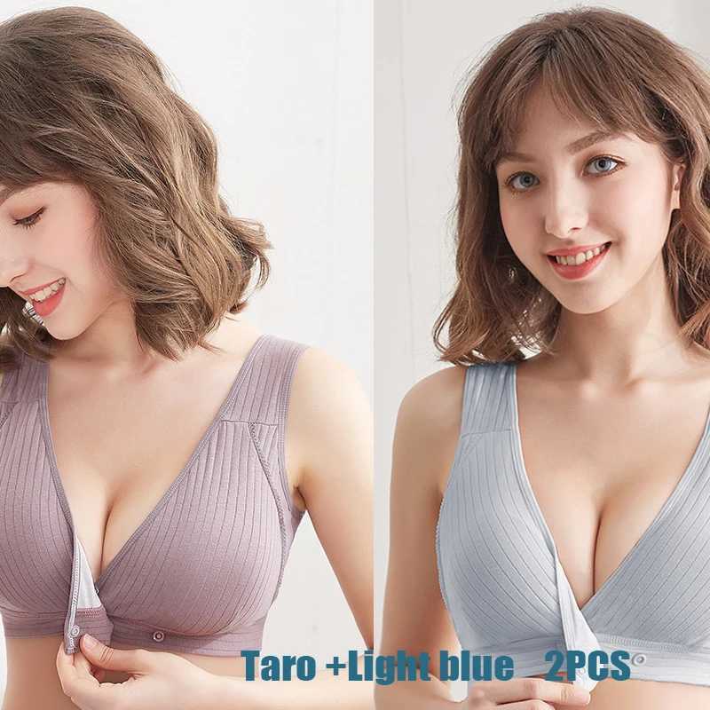 1-2PCS Womens Summer Cotton Thin Clustering Non-Sagging Front-Buckle Bra Comfortable Traceless Vest-Style Womens Underwear Z250730