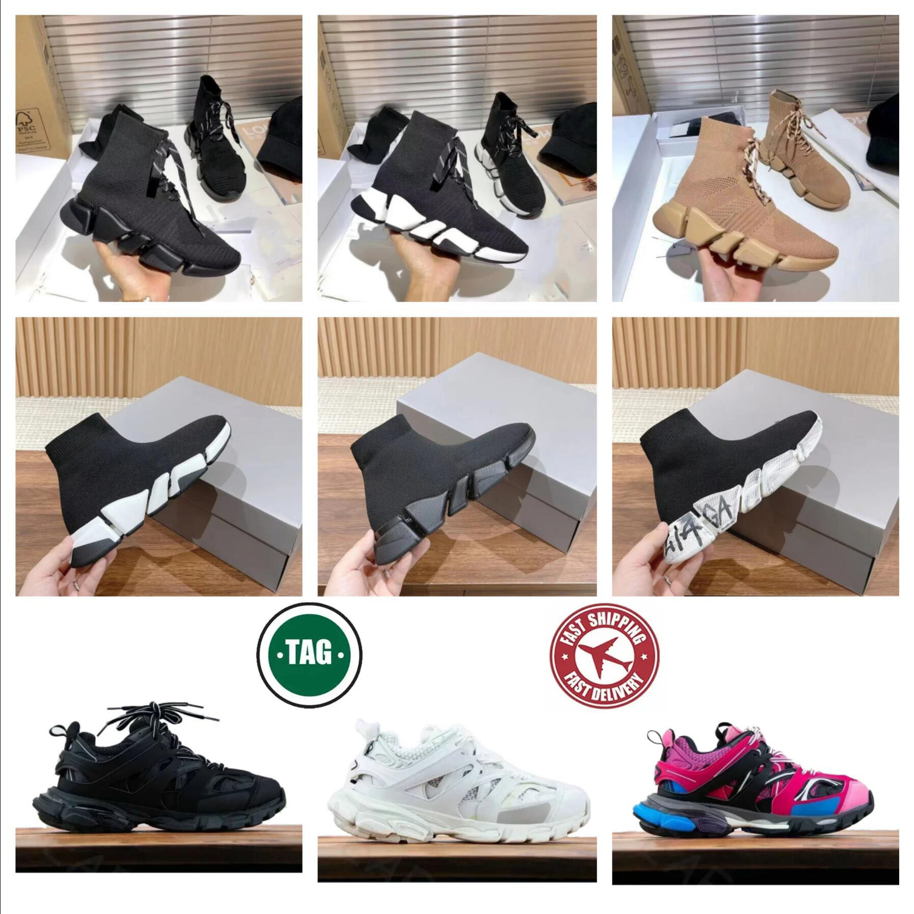 Socks Shoes Man Woman Speed 2.0 Trainer Sneakers Luxury Shoe Women Platform Designer Casual Walking Outdoor Sports Platform Sneakers Shose