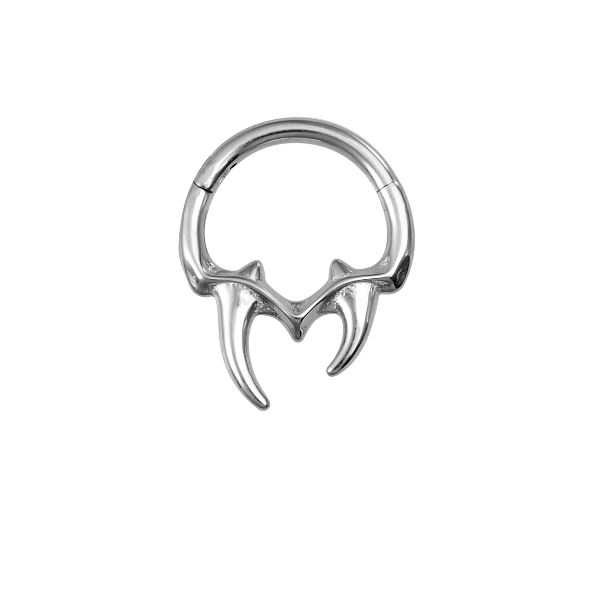 Fang Fang stainless steel zircon hinge nose ring, human puncture jewelry, ear bone ring wholesale