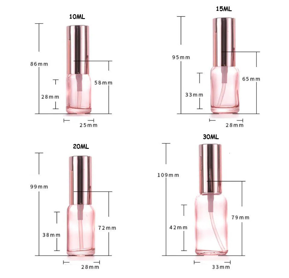 5pcs 10pcs 10/15/20/30/50/100ml Spray Bottles Fine Mist Perfume Atomizer Sprayer Lid Refillable Black Glass Empty Bottle Shampoo 250726