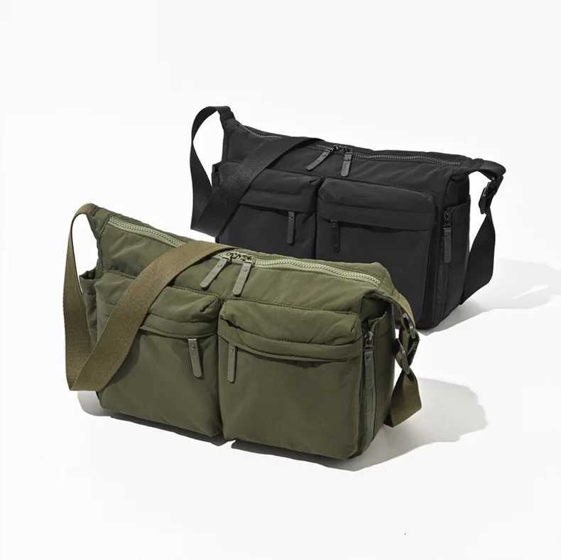 Multi-pocket Mens Nylon Crossbody Bags Large Capacity Womens Laptop Bag Waterproof Travel Shoulder Bag Tote Portable Handbags Y250730