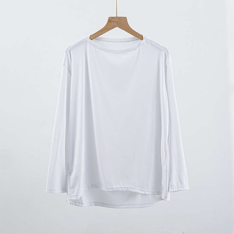Back In Action Top Long Sleeve Women Quick-Dry Sports Yoga Loose Cover-Up Versatile Simple
