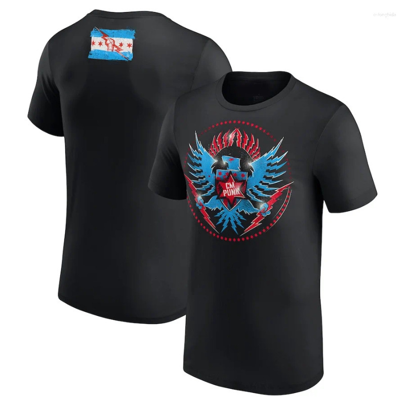 Mens T Shirts Black CM Punk T-Shirt 3D Print Men Women Short Sleeve O-Neck Shirt Fashion Oversized Gym Clothing Tough Guy Tees Top