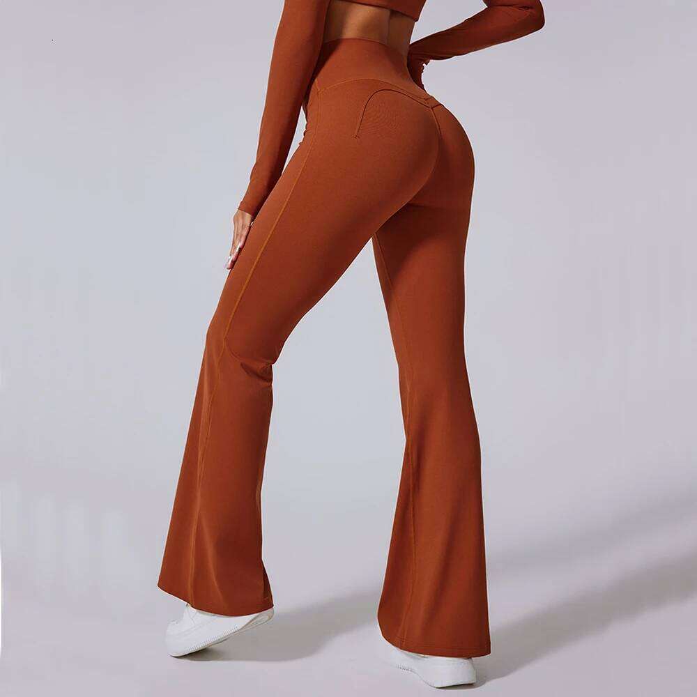 Women High Waist Flared Gym Fiess Workout Runing Sport Leggings Women's Control Tummy Yoga Wide Leg Pants