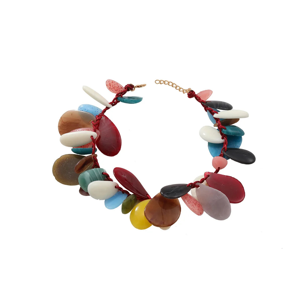 ZAA Exaggerated Resin Board Handmade Colorful Candy Multi-layer Necklace 250729