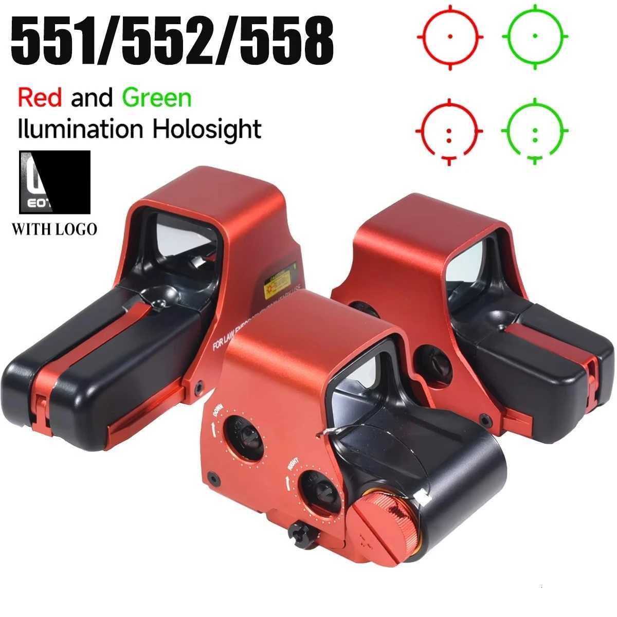 551 552 558 Red Metal Sight Green Red Dot Optic Adjustable Brightness Reflex Hunting Airsoft Rifle Scope 20mm Rail Mount R250730