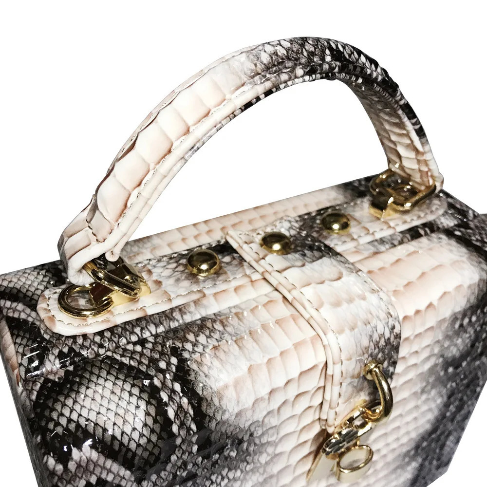 XIYUAN Snake Patter Clutch Evening Bag Women Handbag Party Wedding clutch Purse Fashion Pearl Shoulder Bags Crossbody 250725