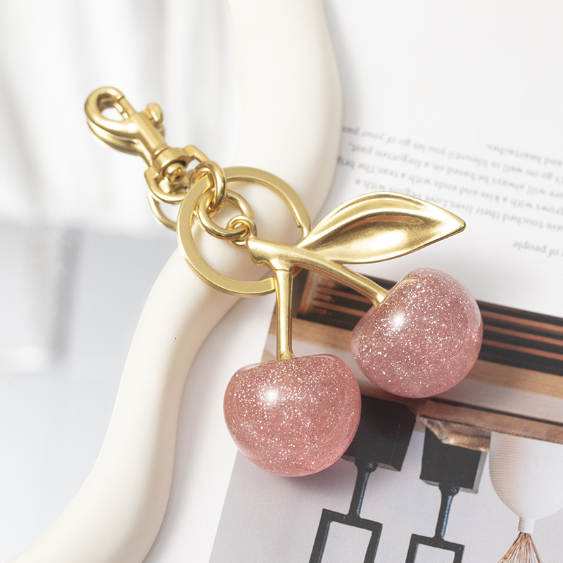 Bag Charms Internet Celebrity Red Decorative Bag Pendant High-End Cherry Keychain Fresh Accessories New Replacement