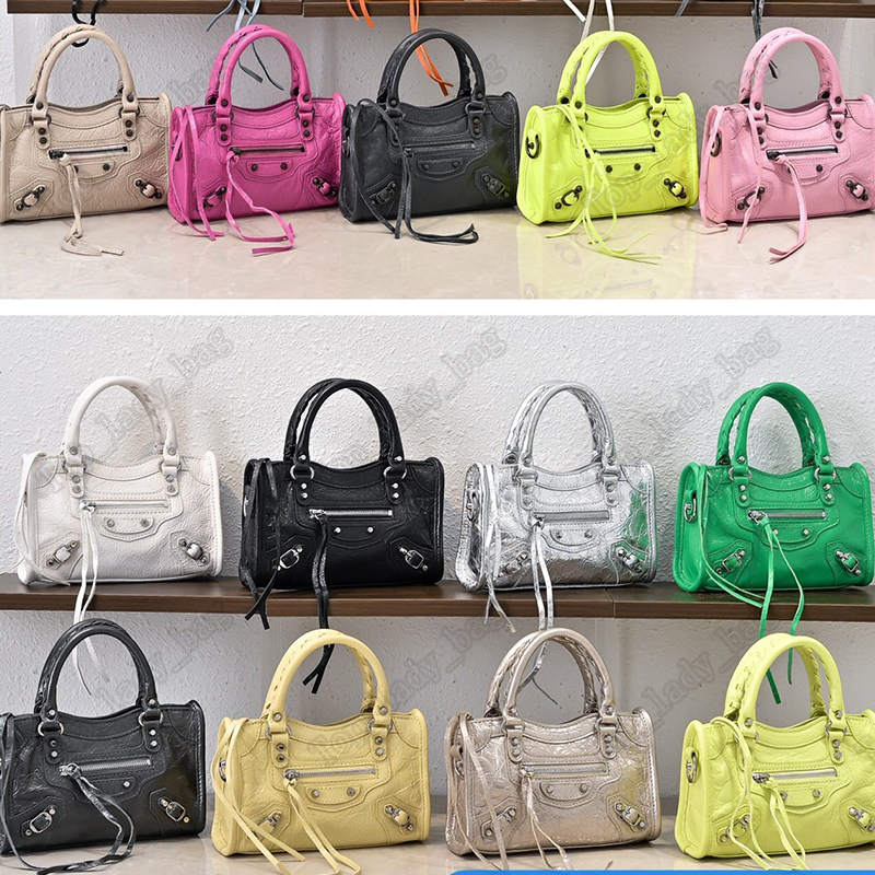 City Nano bag Mirror quality Designer bag Classic series Motorcycle Bag nano size Sheepskin tote bag shopping bag Era Tears Series rivet shoulder bag handbag