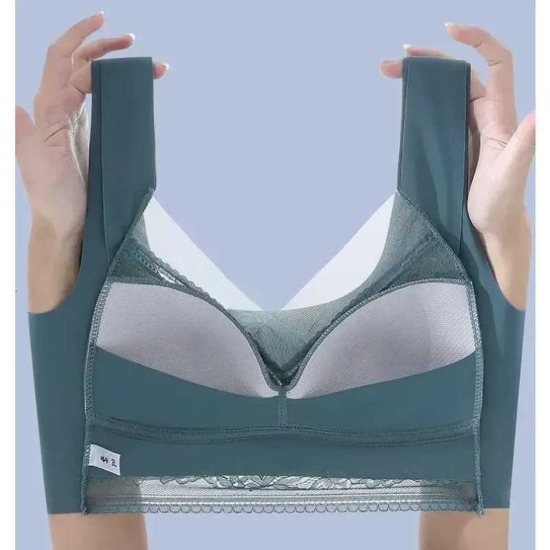 6L Women Large Bra Push Up Ice Silk Seamless Upper Bralette Lace Wireless Summer Bras Top Lingerie Underwear Brasieres Mujeres Z250730