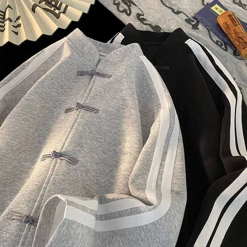 Designer Clothing 2025 New Buttoned Cardigan Sweatshirt For Men Women 2025 Spring Loose Top Trendy Brand Chinese Style Heavyweight Jacket