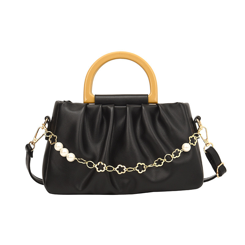 Pleated Niche Design High-End Handbag for Women 2023 New Versatile Crossbody Chain Underarm Shoulder Bag ddmymoon