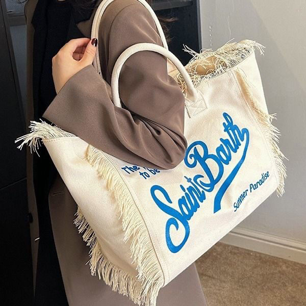 Designer Women's Autumn/Winter Tote Summer Beach Large Capacity Shopping Four Seasons Universal Shoulder Bag Handbag Striped Color Wallet