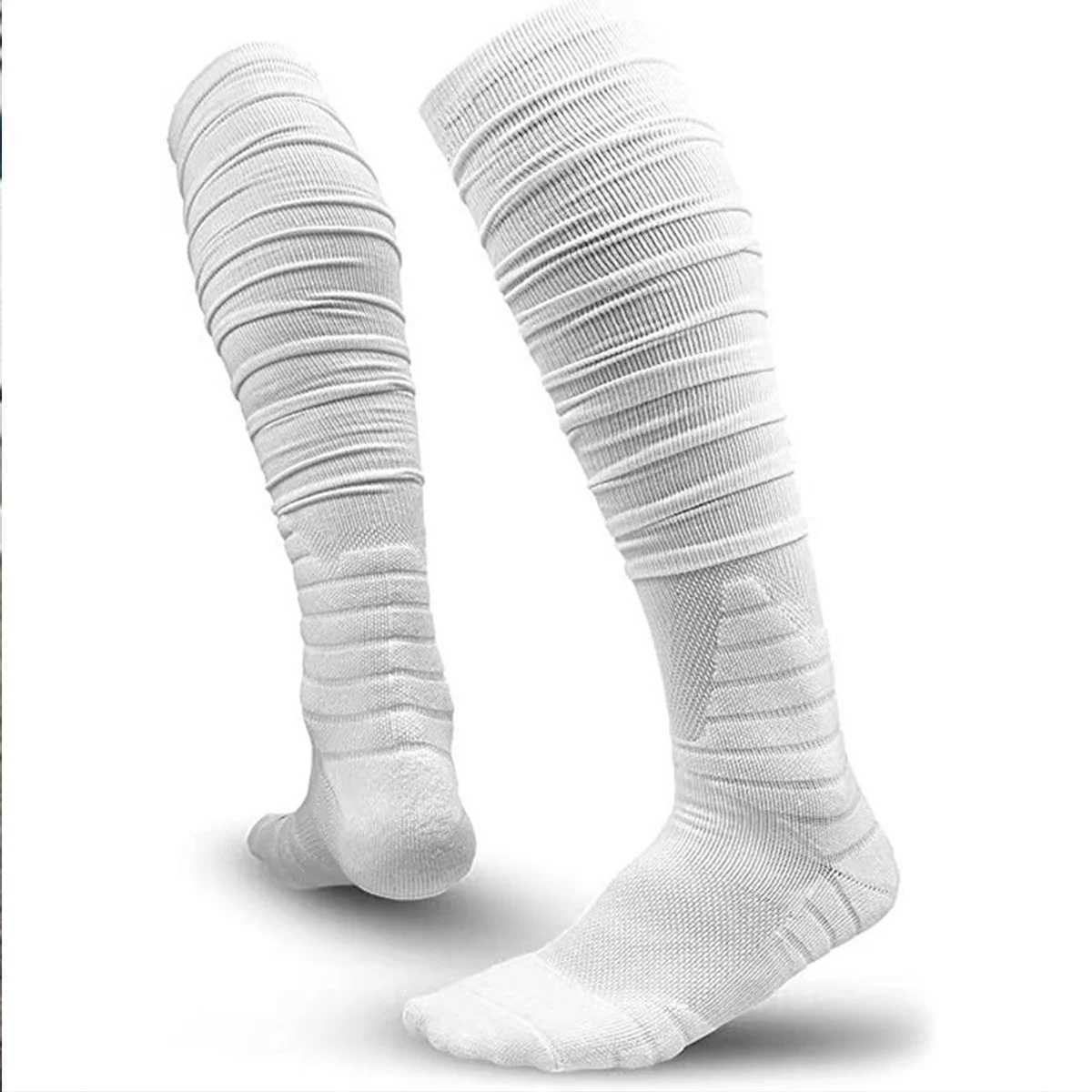 1 Pair of Scrunch Football Socks Non-Slip Mens Football Socks Extra Long Socks Soccer Socks Over The Knee Athletic Z250731