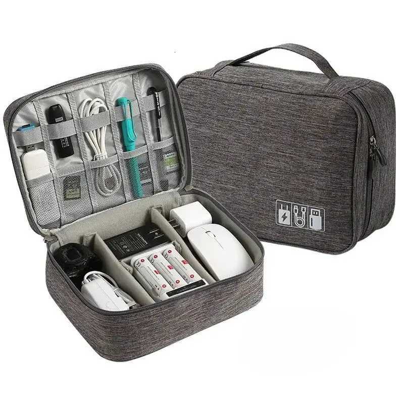 Cable Storage Bag Waterproof Digital Electronic Organizer Portable USB Data Cable Charger Plug Storage Bag Travel Cable Organizer G250729
