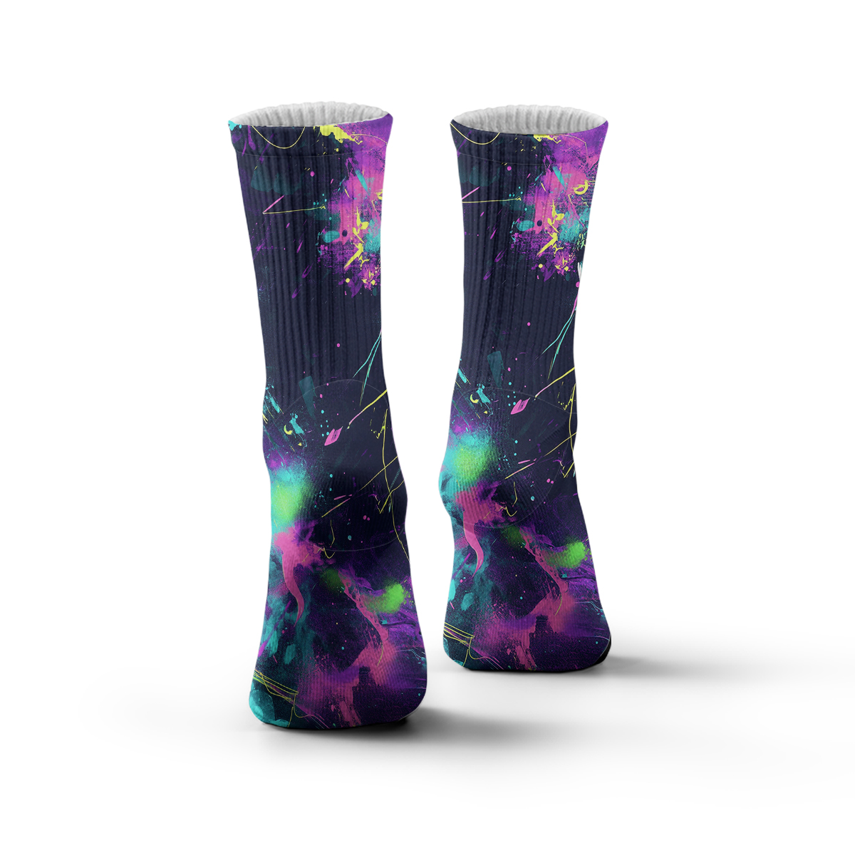 Neon Graffiti - Style Unisex Tube Designer Designer Socks C124