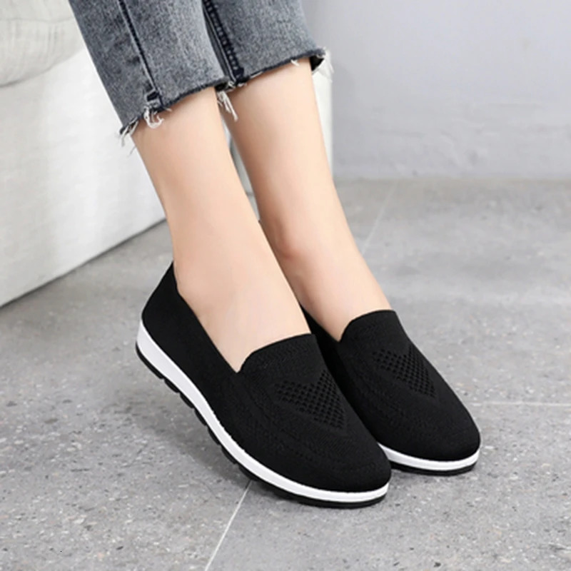womens summer sneakers slip on flat shoes Womens Casual Loafers walking shoes Female Outdoor Mesh Soft Bottom Sports Shoes 250724
