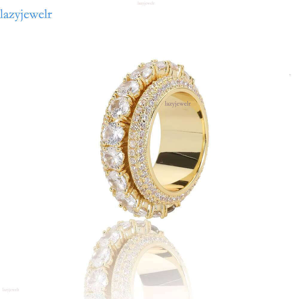 Cuban Fashion Silver Moissanite Wedding Ring Men's Hip Hop Boutique Jewelry