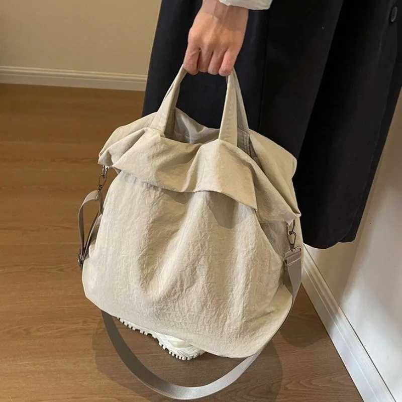 Nylon Solid Color 2025 High Quality Shoulder Bag Zipper Versatile Fashion Handbag Soft Commuter Large Capacity Crossbody Bag Y250730