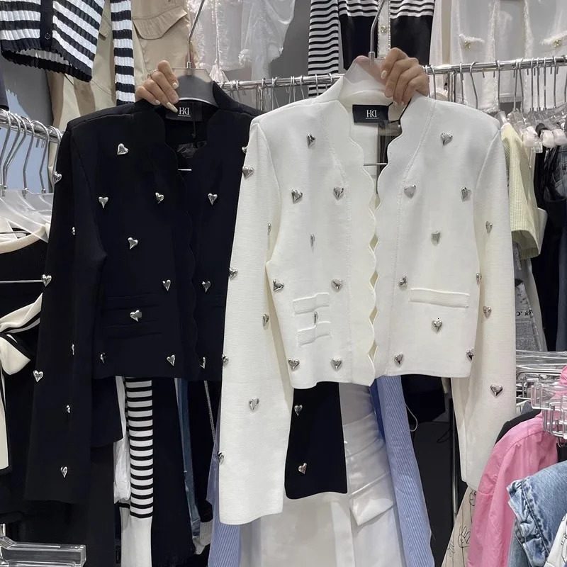 Womens Chic Button Long Sleeve Knitted Cardigan Short Sweater Jacket y Fashion Street Casual Tops Ladies Autumn 250730