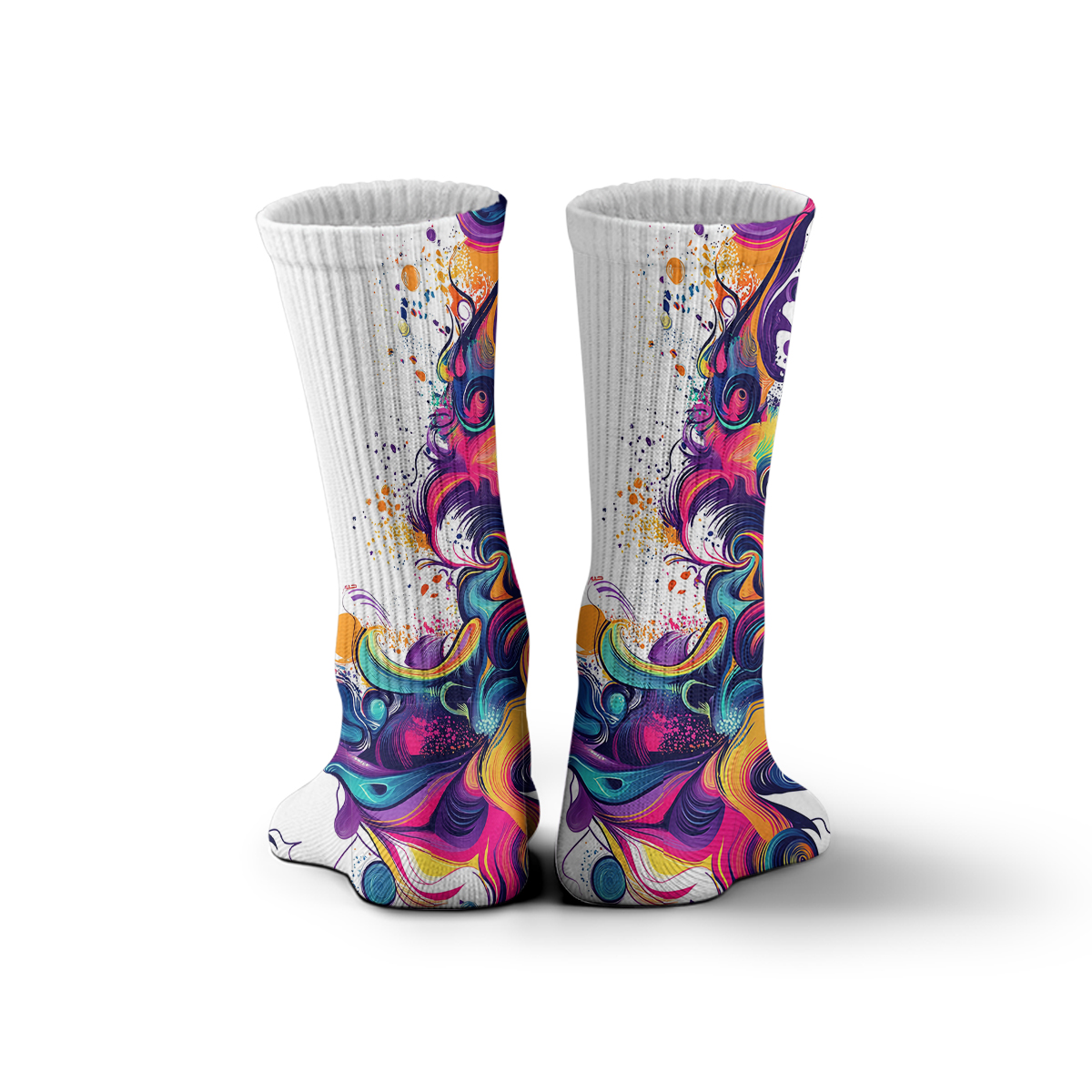Colorful Psychedelic Swirl Unisex Tube Sock C125