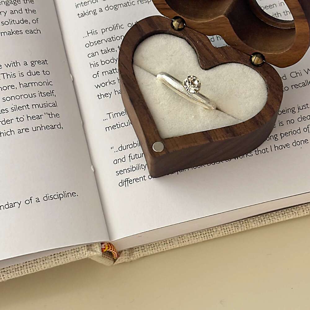 Niche Light Luxury Design Irregular Cross Full Silver Brushed Wave Zirconia Open Ring b6e