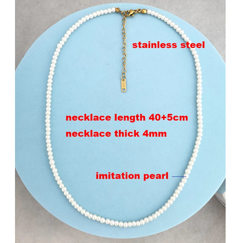 QMHJE Candy Color Resin Bear Necklace for Women Pearl Chain Beads Choker Link Neon Green Yellow Jewelry Bohemia Cute 250729