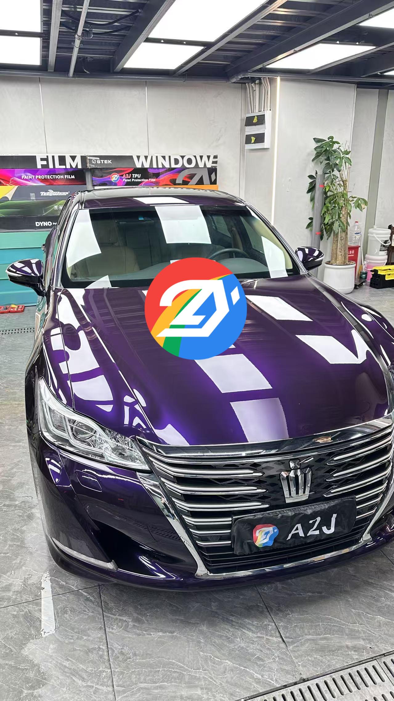 High Gloss TPU PPF Midnight Purple, Vinyl Car Wrap Film, Easy Dry Application
