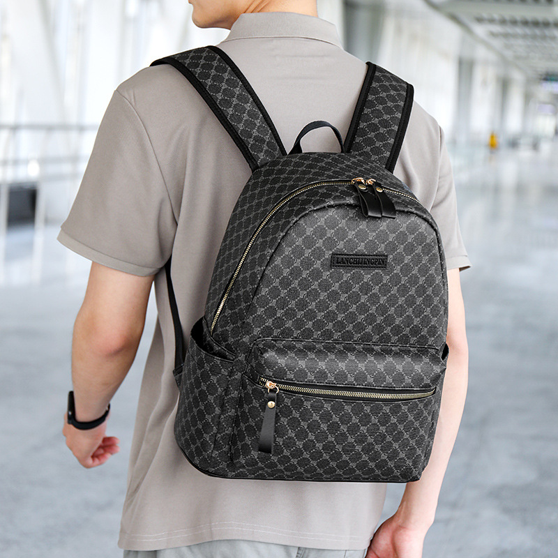 free shipping for designer bag Backpacks for men women checkered business computer large-capacity fashionable travel bags soft leather college student