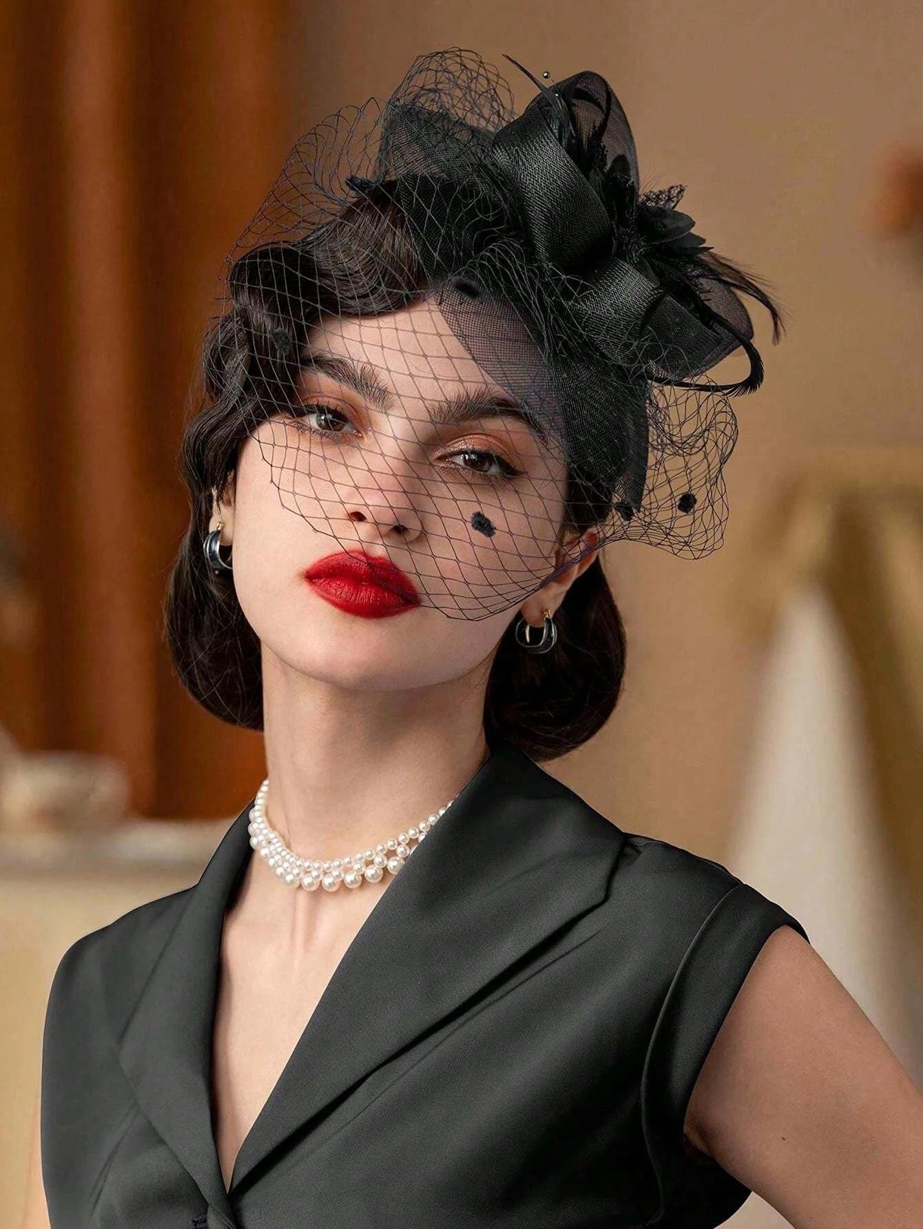 1PCS Fascinators Hats 20s 50s Hat Pillbox Hat Tea Party Headwear With Veil For Girls And Women 250729