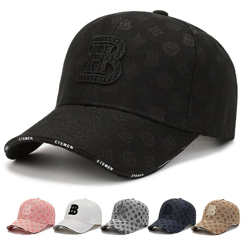 Ball caps hats fashion wide-brimmed baseball cap small sun-protective baseball cap letter embroidered printed cap for men and women