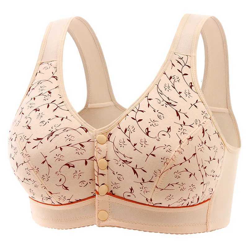 Fashion Women Floral Pattern Non-Steel Support Underwear Breathable Comfortable Front Button Convenient Bra Traceless Stretchy Z250730