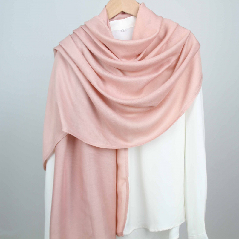 K1541 Cross-border foreign trade summer cotton and linen solid color scarf shawl double needle wide edge high-end headscarf