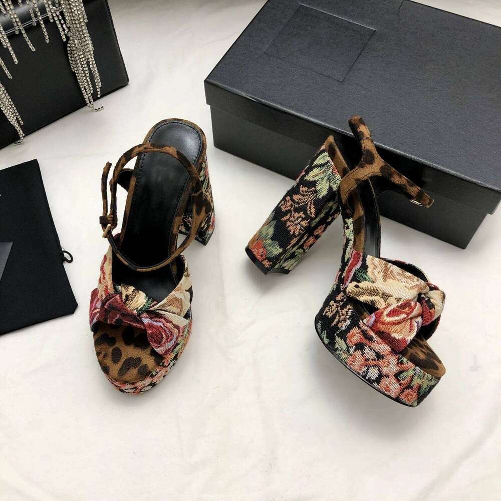 Women Size35-41 Genuine Leather Sandals Butterfly Knot Super High Heels Flat Platform Designer Shoes Zapatillas De Mujer 10f