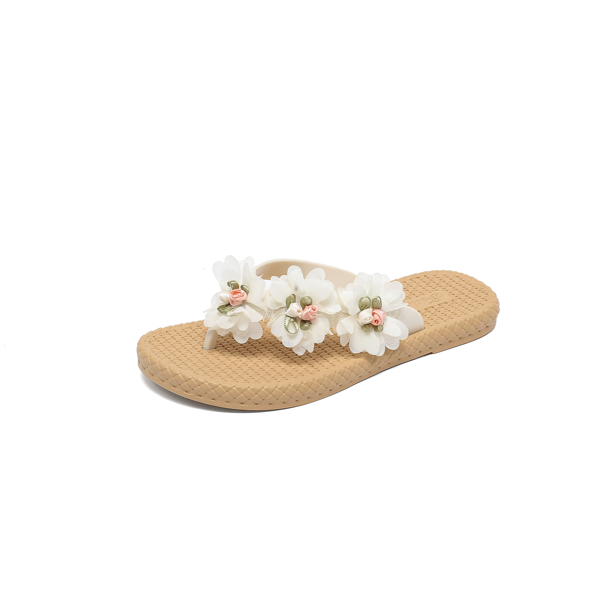 Summer New Fairy Style Flower Flip Cover Summer Outdoor New Beach Resort Non slip Women's Wholesale Women's Sandals Designer Women's Sh
