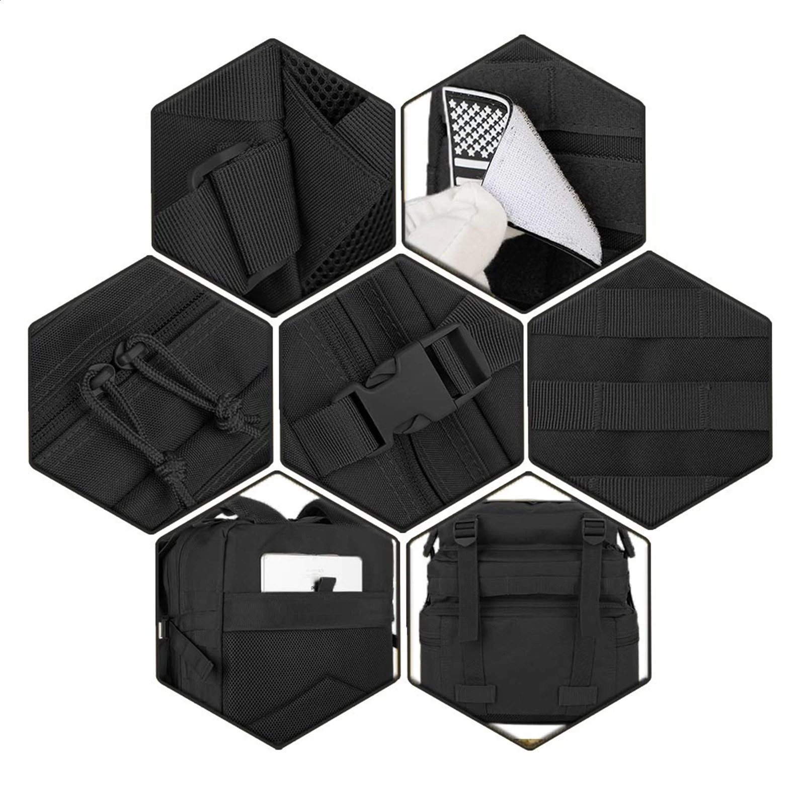 45L Tactical Backpacks Molle Assault Pack 3 Day Bug Out Bag Hiking Treeking Rucksack Fitness Camping Daily Work 250729