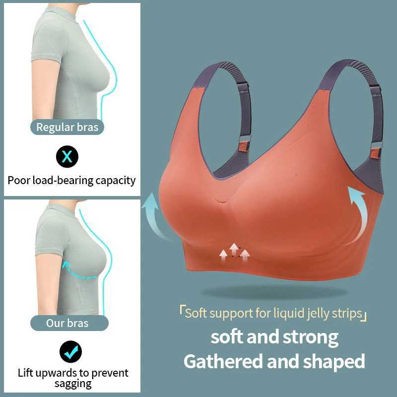 LERVANLA 2192 Bra For Women Thin Summer Bra Push-up Traceless Big Large Size Sports Bra Anti-sagging Breathable and Comfortable Z250730