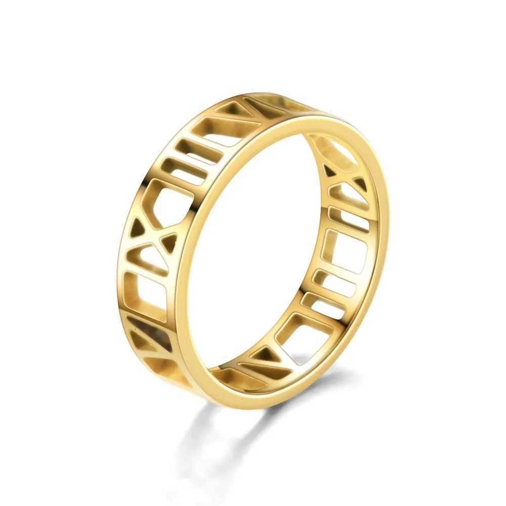 6mm Hollow Out Stainless Steel Men Rings Fashion Simple Temperament Trend High Quality Ring Jewelry Gifts for Boyfriend y250730
