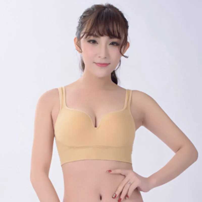 5 Colors Sports Bra Ladies Padded Push Up Fitness Daily Wear Wireless Sleep Bra Seamless Full Cup Solid Sports Top Z250730