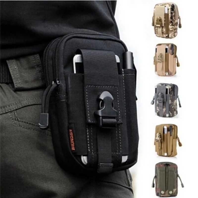New Men Waist Pack Bum Bag Pouch Waterproof Belt Waist Packs Molle Nylon Mobile Phone Wallet Travel Tool Waist Bag G250729