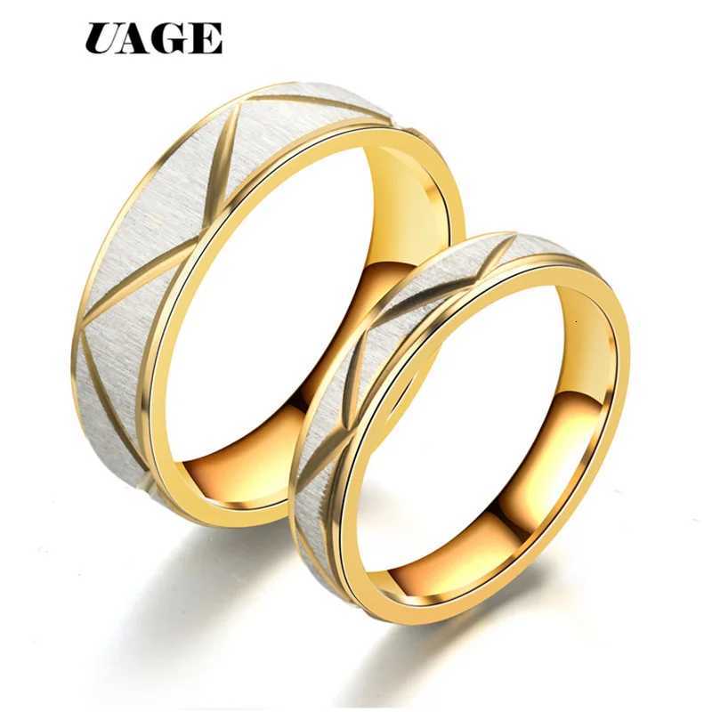 UAGE Simple Couple Titanium Steel Matte Wedding Rings for Women and Men Jewelry Anniversary Marriage Best Fashion Gift y250730